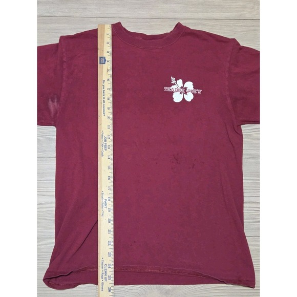 Trader Joes T Shirt Red Graphic Crew Short Sleeve Pullover Work Floral Medium - Picture 4 of 5